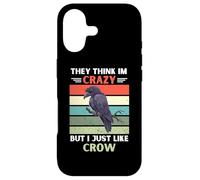 Vintage Ils pensent Que Je suis Fou mais J'aime Juste Crow Lover Coque pour iPhone 17