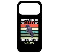 Vintage Ils pensent Que Je suis Fou mais J'aime Juste Crow Lover Coque pour iPhone 17 Pro Max