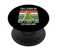 Vintage Ils pensent Que Je suis Fou mais J'aime Juste Edamame Lover PopSockets PopGrip Adhésif