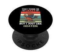 Vintage Ils pensent Que Je suis Fou mais J'aime Juste Hoatzin Lover PopSockets PopGrip Adhésif