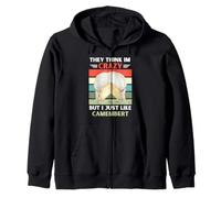 Vintage, Ils pensent Que Je suis Fou, mais J'aime Juste Les Amateurs de camembert Sweat à Capuche