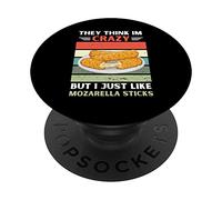 Vintage Ils pensent Que Je suis Fou mais J'aime Juste Les bâtonnets de Mozarella PopSockets PopGrip Adhésif