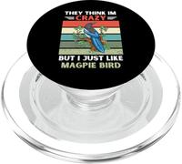 Vintage Ils pensent Que Je suis Fou mais J'aime Juste Magpie Bird PopSockets PopGrip pour MagSafe