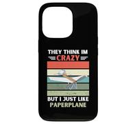 Vintage, Ils pensent Que Je suis Fou, mais J'aime Juste Paperplane Lover Coque pour iPhone 13 Pro