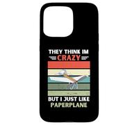 Vintage, Ils pensent Que Je suis Fou, mais J'aime Juste Paperplane Lover Coque pour iPhone 15 Pro Max