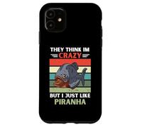 Vintage Ils pensent Que Je suis Fou mais J'aime Juste Piranha Lover Coque pour iPhone 11