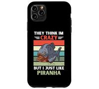 Vintage Ils pensent Que Je suis Fou mais J'aime Juste Piranha Lover Coque pour iPhone 11 Pro Max