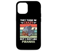 Vintage Ils pensent Que Je suis Fou mais J'aime Juste Piranha Lover Coque pour iPhone 12/12 Pro