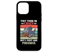 Vintage Ils pensent Que Je suis Fou mais J'aime Juste Piranha Lover Coque pour iPhone 12 Mini