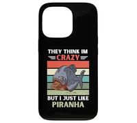 Vintage Ils pensent Que Je suis Fou mais J'aime Juste Piranha Lover Coque pour iPhone 13 Pro