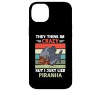 Vintage Ils pensent Que Je suis Fou mais J'aime Juste Piranha Lover Coque pour iPhone 14 Plus