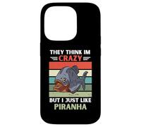 Vintage Ils pensent Que Je suis Fou mais J'aime Juste Piranha Lover Coque pour iPhone 14 Pro