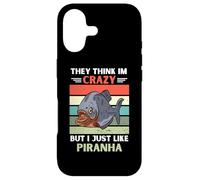 Vintage Ils pensent Que Je suis Fou mais J'aime Juste Piranha Lover Coque pour iPhone 17