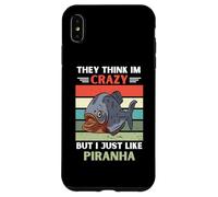 Vintage Ils pensent Que Je suis Fou mais J'aime Juste Piranha Lover Coque pour iPhone XS Max