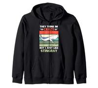 Vintage Ils pensent Que Je suis Fou mais J'aime Juste Stingray Lover Sweat à Capuche