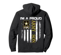 Vintage I'm A Proud Army Son with American Flag Cadeau Sweat à Capuche