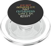 Vintage I'm Not Arguing I'm Just Explaining Why I'm Right PopSockets PopGrip pour MagSafe