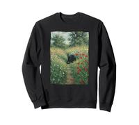 Vintage Impressionnist Feline Toilettage French Fine Art Floral Sweatshirt