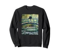 Vintage Impressionnist Feline Toilettage French Fine Art Floral Sweatshirt