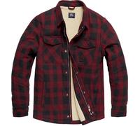 Vintage Industries Craft Sherpa, chemise/veste textile S Rouge/Noir Rouge/Noir