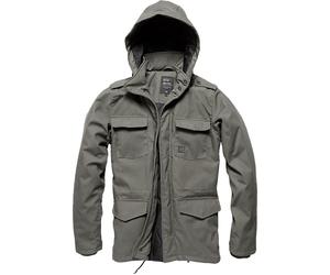 Vintage Industries Darren Parka, veste textile imperméable XL Gris Gris