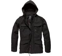 Vintage Industries Darren Parka, veste textile imperméable XL Noir Noir