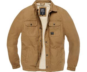 Vintage Industries Dean Sherpa, veste textile imperméable M Marron Marron