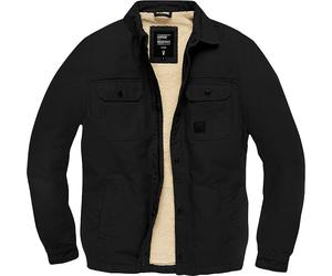 Vintage Industries Dean Sherpa, veste textile imperméable M Noir Noir