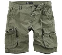 Vintage Industries Short Rowing Homme Short Olive XL 100% Coton