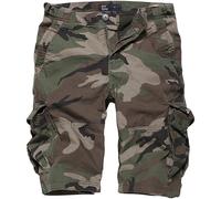 Vintage Industries Short Terrance Homme Cargo Bas Coton Woodland Camo