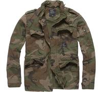 Vintage Industries Veste Cranford Homme Manteau Militaire Woodland Camo