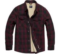 Vintage Industries Veste de bûcheron Craft Heavyweight Sherpa Burgundy Check XXL