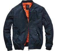 Vintage Industries Welder, veste en textile M Bleu Foncé Bleu Foncé