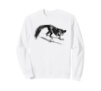 Vintage Ink Illustration Art Aye Aye Sweatshirt