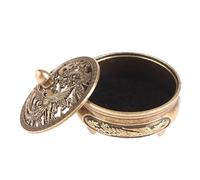 Vintage Insence Brûleur Cône Brûleur en Alliage Fumées Bol Encensoir Arômes Bouddhistes Cendrier Brûleur Censoir Brûleur Censoir Design Élégant Largement Utilisé, 4 cm, Bronze pour la Maison