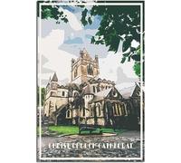 Vintage Ireland Christ Church Cathedral Rétro Mur Art Toile Affiche Art Imprimer Accueil Décoration Chambre Décoration Sans cadre 40x60cm