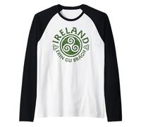Vintage Irlande Triskel Érin Gu Brágh! Manche Raglan