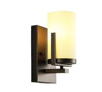 Vintage Iron Stairs Wall Sconces Modern Glass Shade Aisle Mount Lights Warm Light Balcony Lamps for Patio Yard Porch Garden Fence