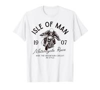 Vintage Isle of Man TT Races Retro Skull Moto Race T-Shirt