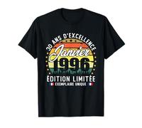 Vintage Janvier 1996 Cadeau Anniversaire 30 Ans pour Hommes T-Shirt