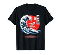 Vintage Japanese Great Wave Surfing Art Retro Ocean T-Shirt