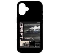 Vintage Japanese JDM Drift Race Car Graphic - Coque pour iPhone 16 - Design JDM unique - Polycarbonate - Coque de protection en deux parties