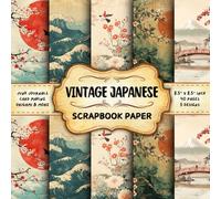 Vintage Japanese Scrapbook Paper: Japan Patterns, 20 Double-Sided Decorative Sheets | for Card Making, DIY Projects, Origami, Junk Journals, & More | 8.5 x 8.5