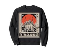 Vintage Japanese Stegosaurus Retro Dinosaur Style Sweatshirt