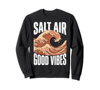 Vintage Japanese Style Crashing Surf Wave Art Sweatshirt