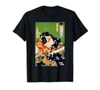 Vintage Japonais Guerrier Samouraï Épée Culture Art T-Shirt