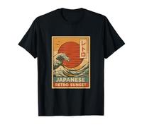 Vintage Japonais Ocean Sunset - Retro Wave & Rising T-Shirt