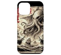 Vintage Japonais Sea Monster Kraken Journal Cthulhu Coque pour iPhone 12 Mini