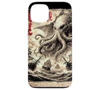 Vintage Japonais Sea Monster Kraken Journal Cthulhu Coque pour iPhone 13
