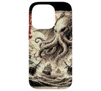 Vintage Japonais Sea Monster Kraken Journal Cthulhu Coque pour iPhone 14 Pro
